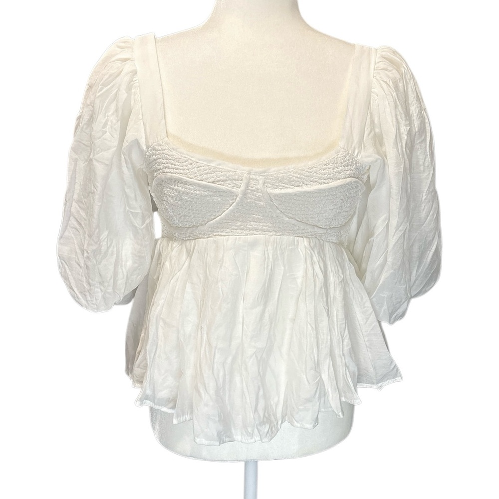 Bohme White Puff Sleeve Blouse